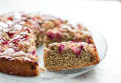 Rhubarb cake is so delicious