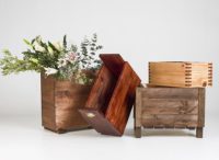 Wooden planters are great in the garden